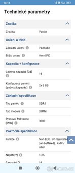 DDR 4 3000Mhz Patriot 2x8GB - 5