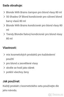 Nová sada pro blond vlasy,šampon,kondicionéry atd - 5