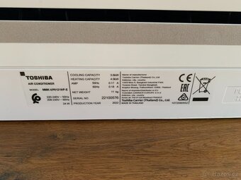 Vnitřní jednotka k multisplitu Toshiba ve výkonu 3,6 kW - 5
