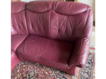 Luxusní rohová kožená sedací souprava,3034 - 5