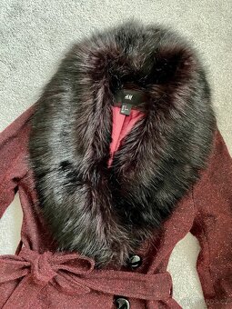 Červený jarní/podzimní kabát H&M - 5