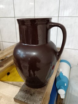 Servírovací polévková mísa, keramický džbán. - 5