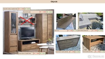 Televizní stolek se 2 šuplíky hnědý - 5