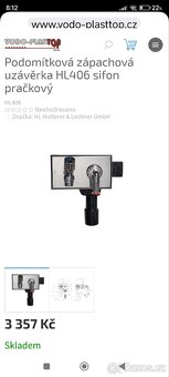 Podomítkový pračkovy sifon HL 406 - 5