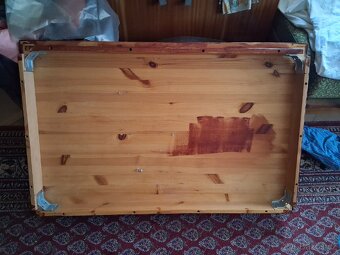 Dřevěný jídelní starý stůl - 5