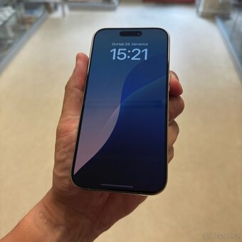 iPhone 15 Pro 128GB natural, 100% baterie, bez škrábance - 5