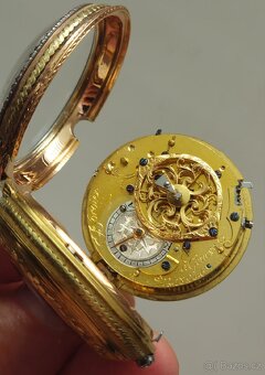 Zlaté kapesní hodinky špindlovky - 5