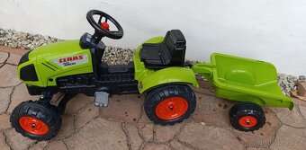 šlapací traktůrek Claas 410 arion s přívěsem - 5