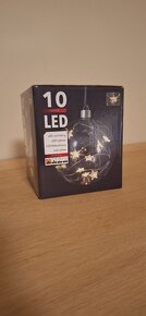 Vánoční koule skleněná 10LED (3x) - 5