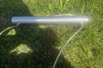 Stropní nerezové svítidlo , plně funkční, šířka 91 cm. - 5