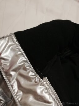 Nová stříbrná dámská bunda crop - 5