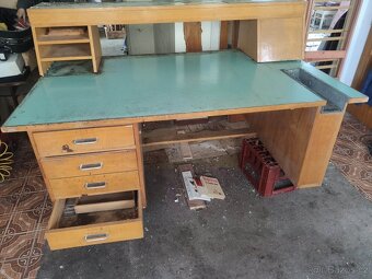 Starožitná jídelna, ponk, kolovrat, křesla, dýha - 5