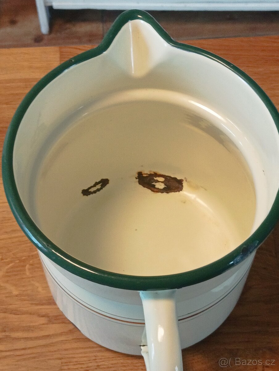 SMALTOVANÝ OHŘÍVAČ MLÉKA FRANCIE - 6