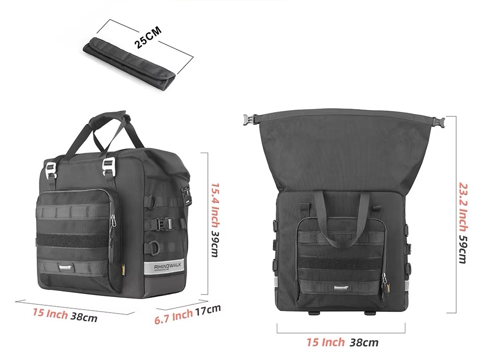 Boční tašky (Textilní "kufry" na motocykl) 2 ks - 6