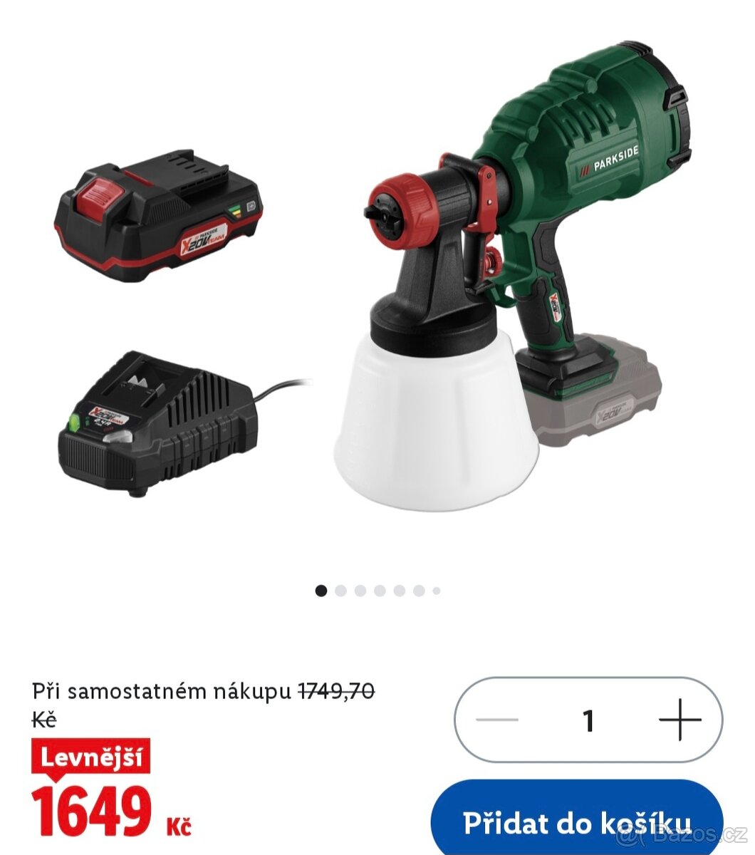 Aku stříkací pistol parkside set - 6