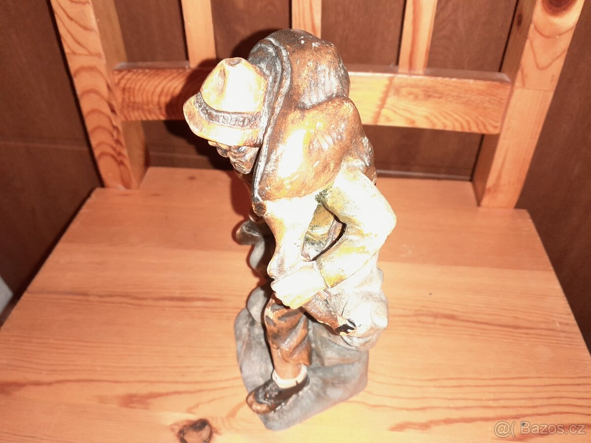 Soška myslivec lov lovec hon dřevo (1025D) - 6