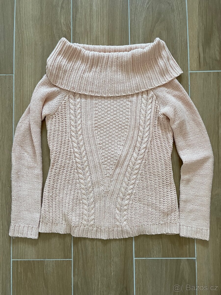 Růžový / Meruňkový svetr zn. Orsay - 6