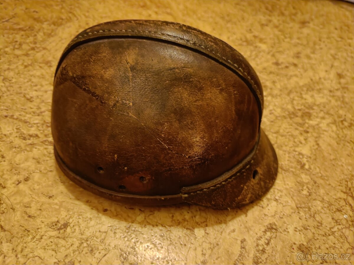 stara kozena hornicka prilba - v super stavu - 6