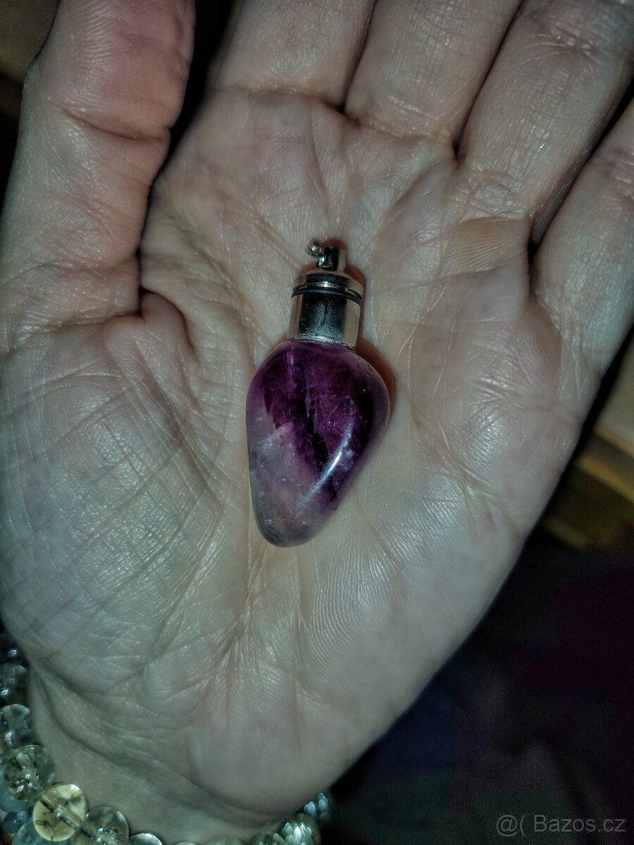 Svítící fluorit nàhrdelník - 6