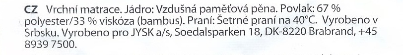 Vrchní matrace - 6