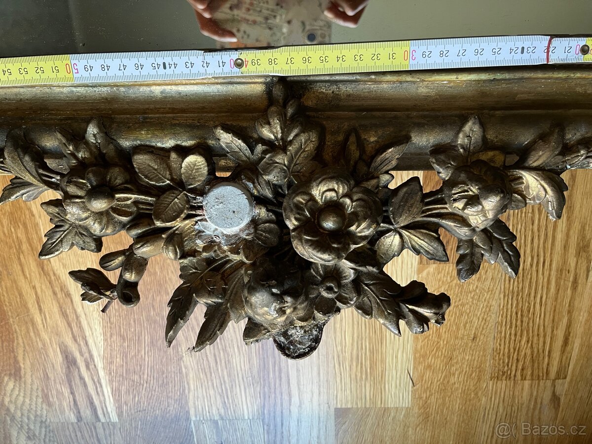 Starožitné dřevěné zrcadlo - 6