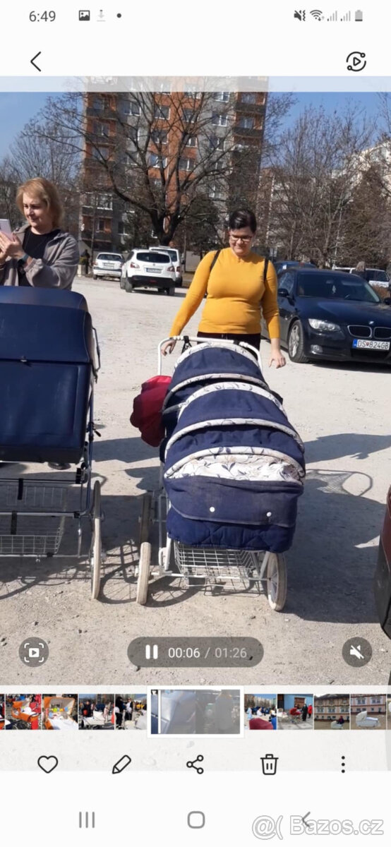 kočík pre dvojicky retro Knokin - 6