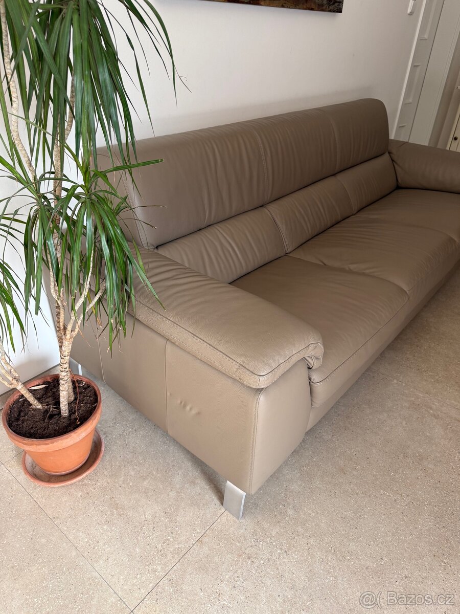 Italská kožená sedačka - 6