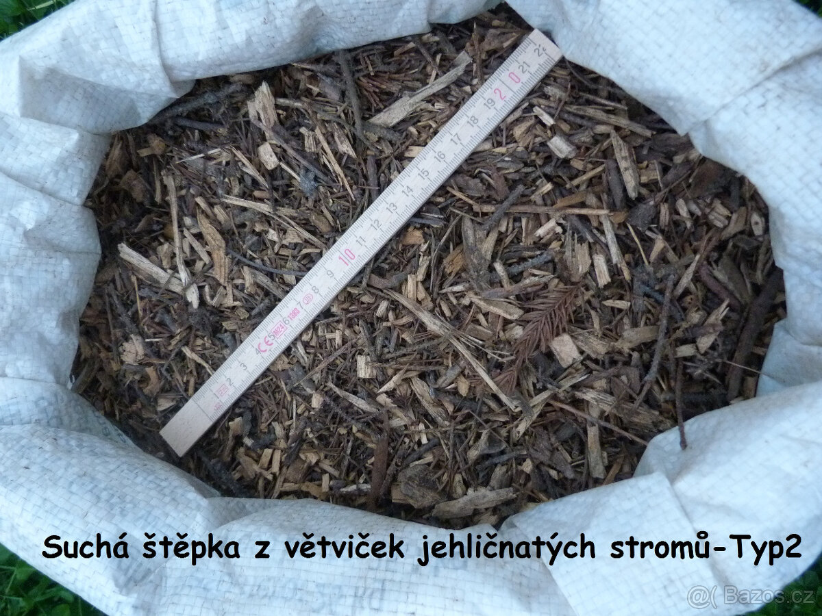 Suchá štěpka z jehličnatého dříví-Typ1 a větviček-Typ2 - 6