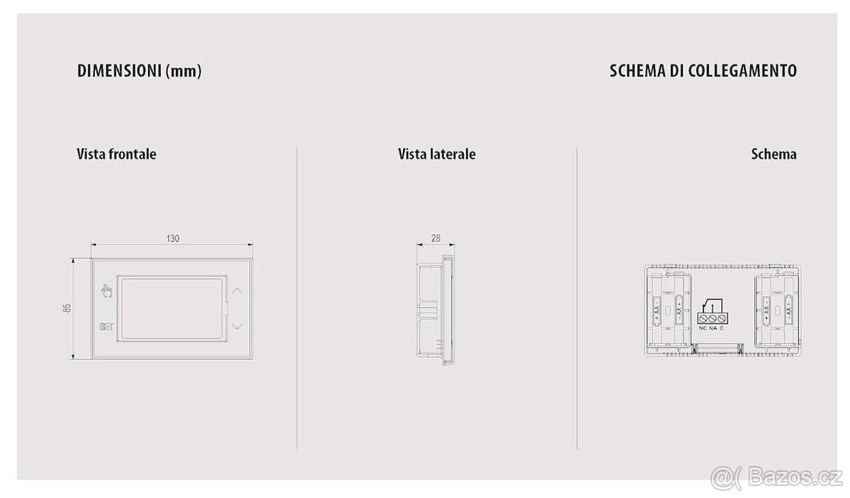 Wi-Fi Digitální programovatelný termostat VEMER TUO - 6