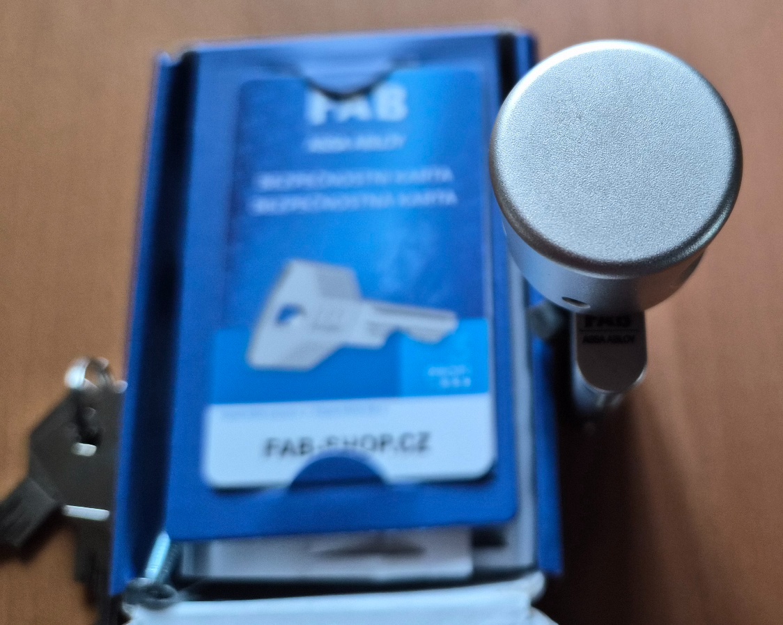 Cylindrická bezpečnostní vložka Fab s knoflíkem - 6