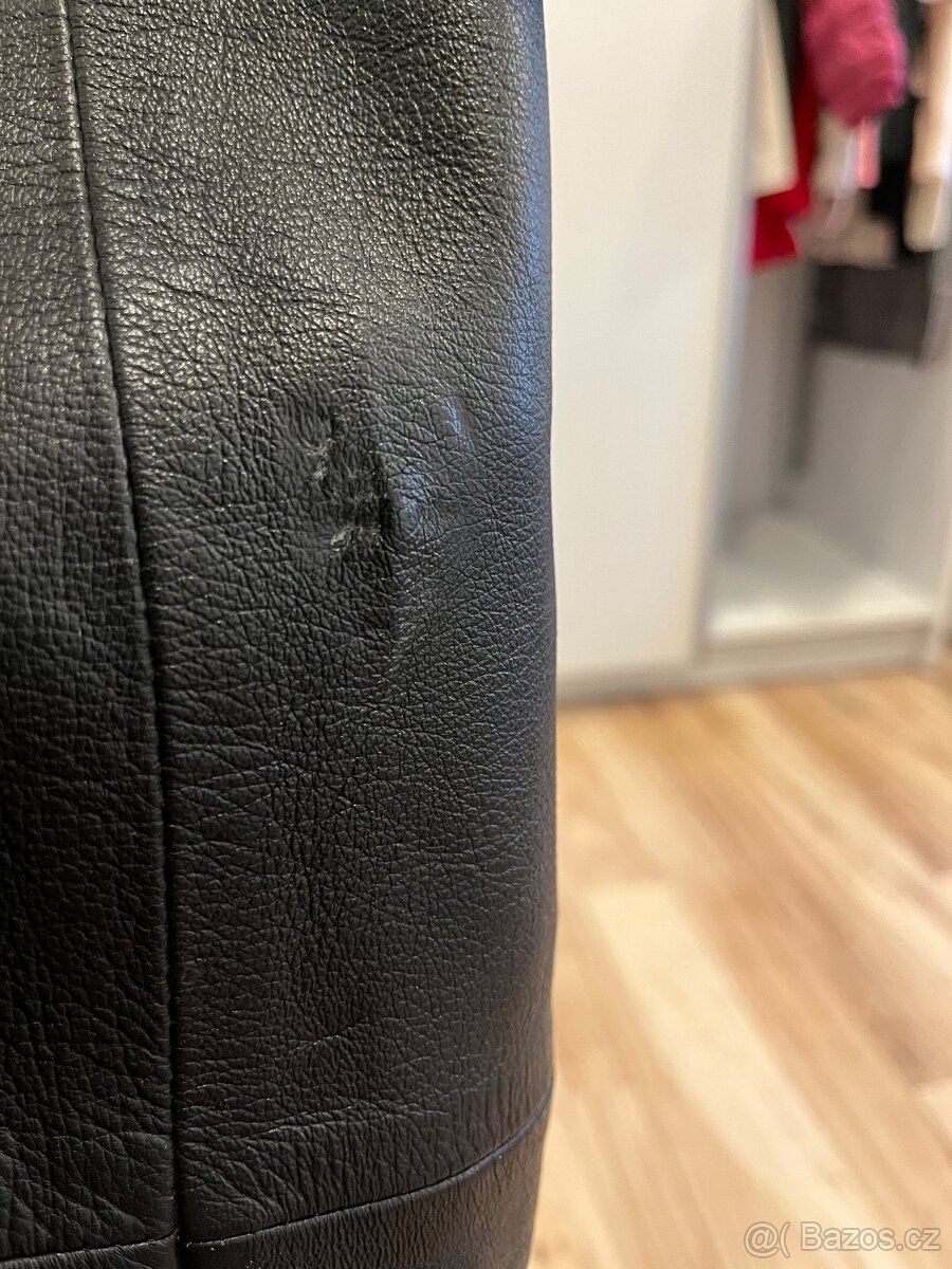 Kožený dlouhý kabát - 6