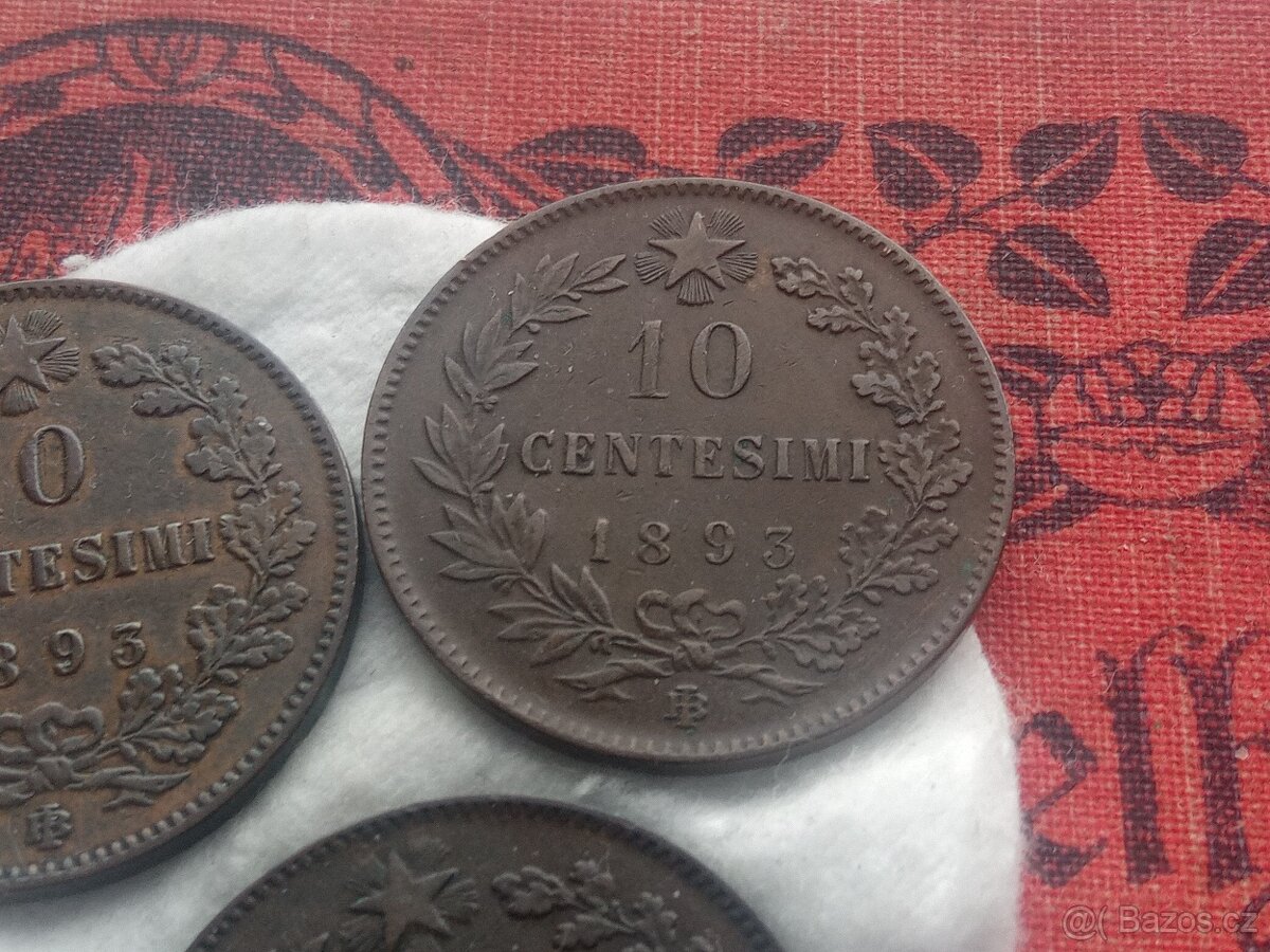 Sbírkové mince 10 CENTESIMI UMBERTO I. - 6