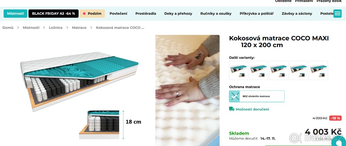 Matrace 120x200x18 cm - 6