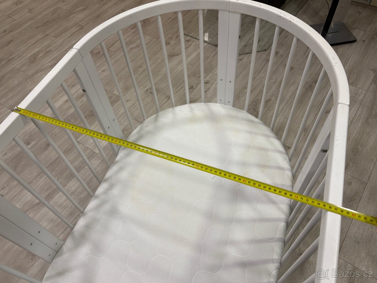 Dětská postýlka bílá variabilní a nastavitelná 9v1 - 6