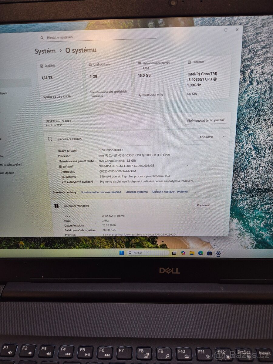 Velký notebook Dell Inspiron 3793 - 6