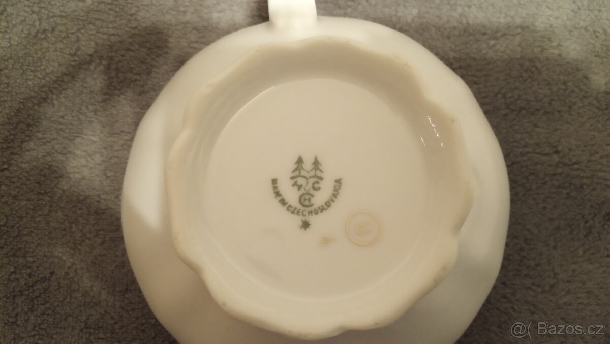 CUKŘENKA A KONVICE PORCELÁNOVÁ POZLACENÁ - 6