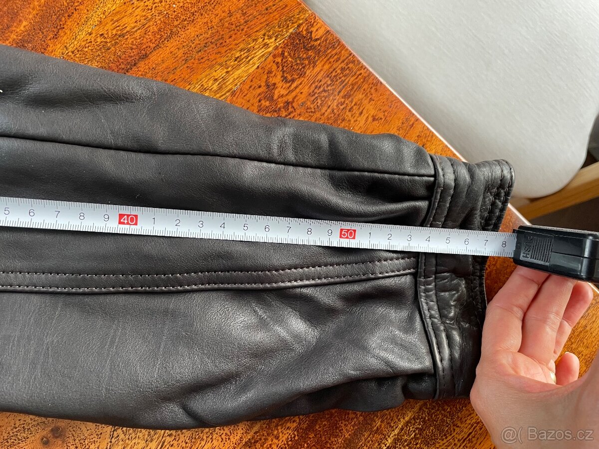 SLEVA PÁNSKÁ BUNDA/KABÁT, PRAVÁ KŮŽE VEL. 58 ZN. GASKO - 6