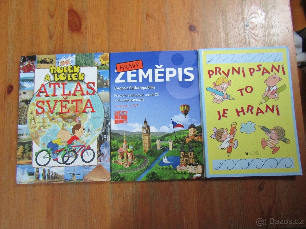 Staré učebnice - atlasy, matematika, čtení aj. - 6