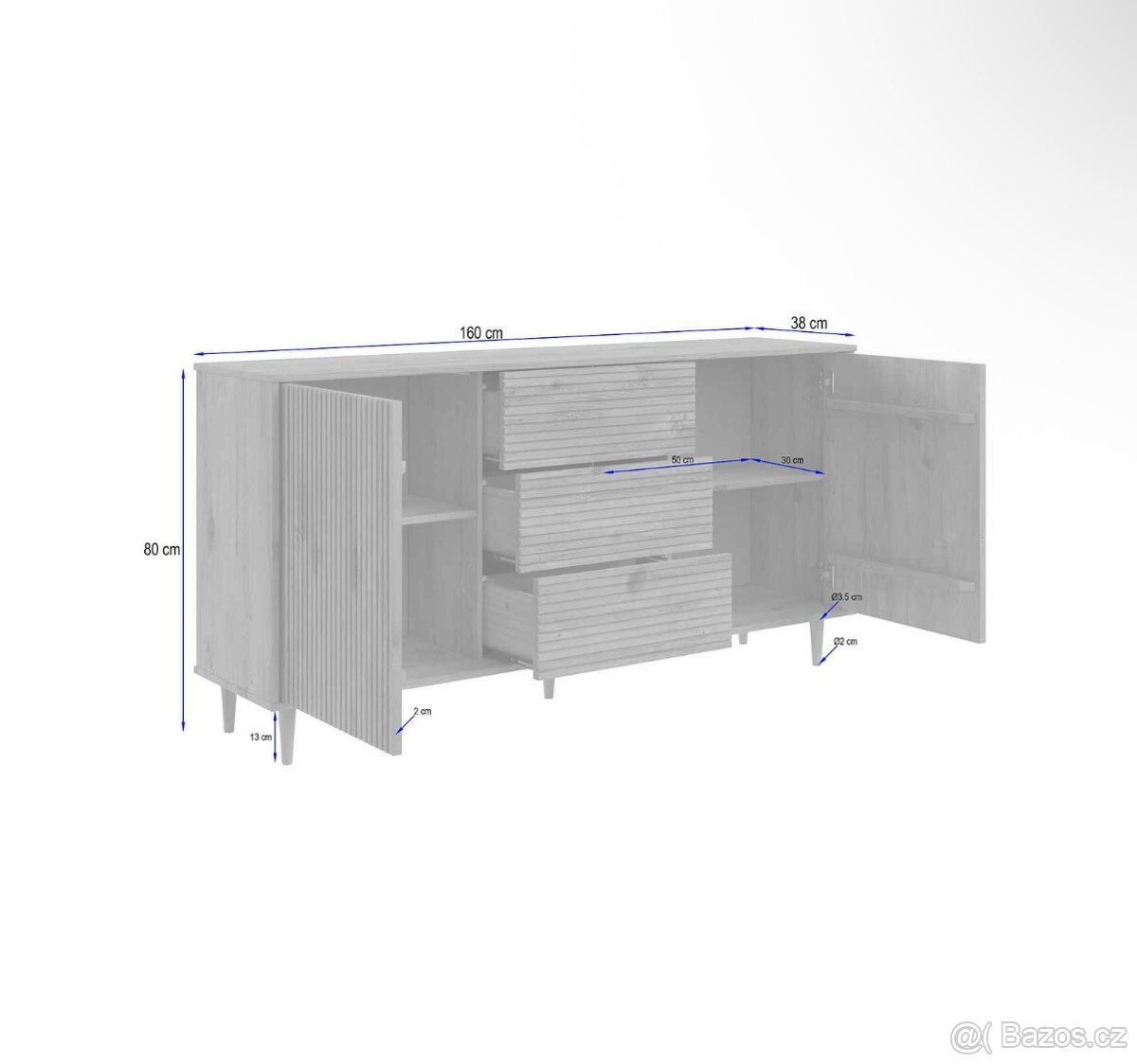 Komoda design Malmedy NOVÝ 2. jakost - 6