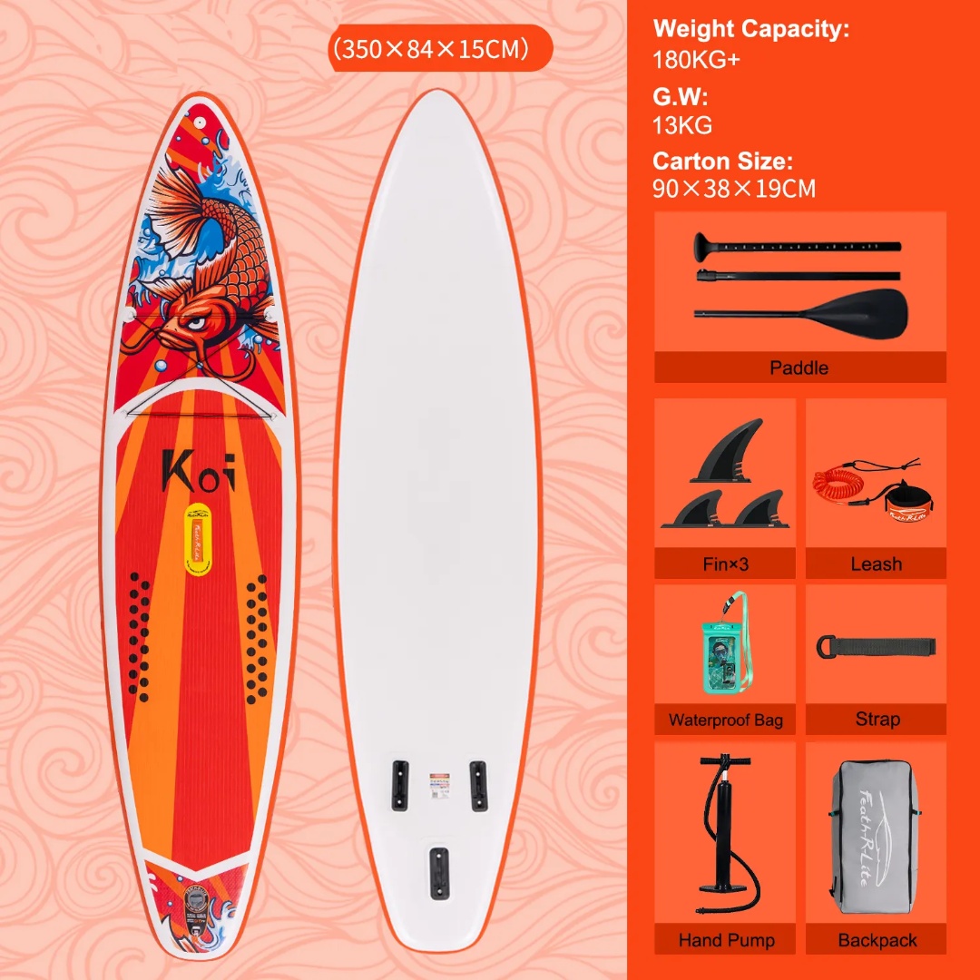 Surfboard Koi SUP PaddleBoard nafukovací 350x83x15cm - 6