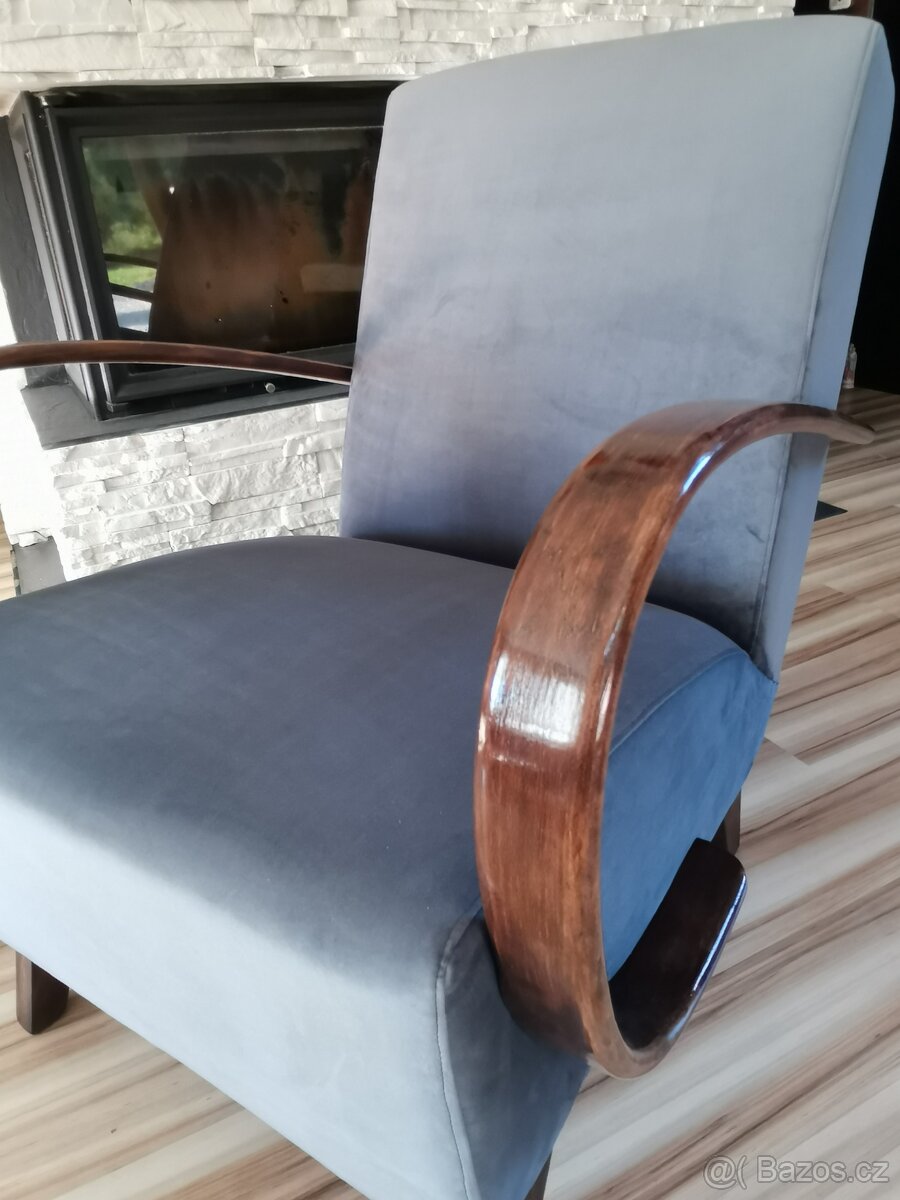 Křesla Halabala typu C Šedé - 6