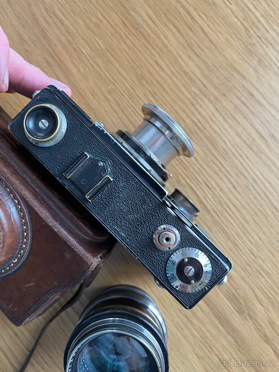 Contax Ia + Sonnar 8.5cm f2 + Tessar a obal - 6