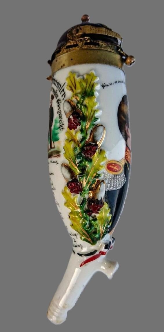 Top Sběratelská porcelánová vojenská fajfka - ruční malba - 6