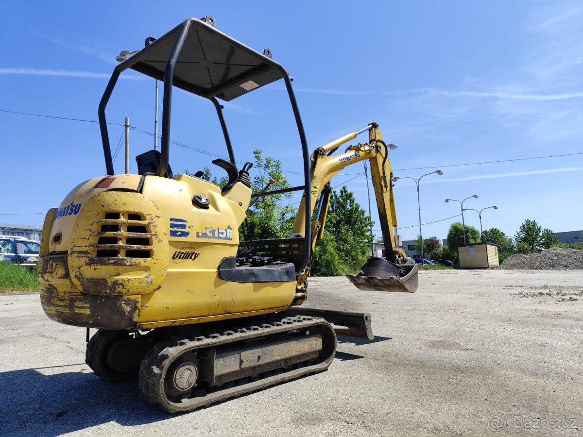 Minibagr Komatsu PC15, váha 1550kg. - 6
