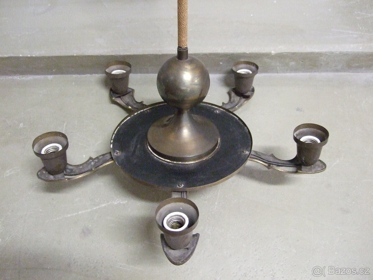 Starý mosazný lustr - 6