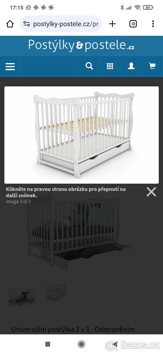 Dětská postýlka 2v1 Julka s úložným prostorem - 6