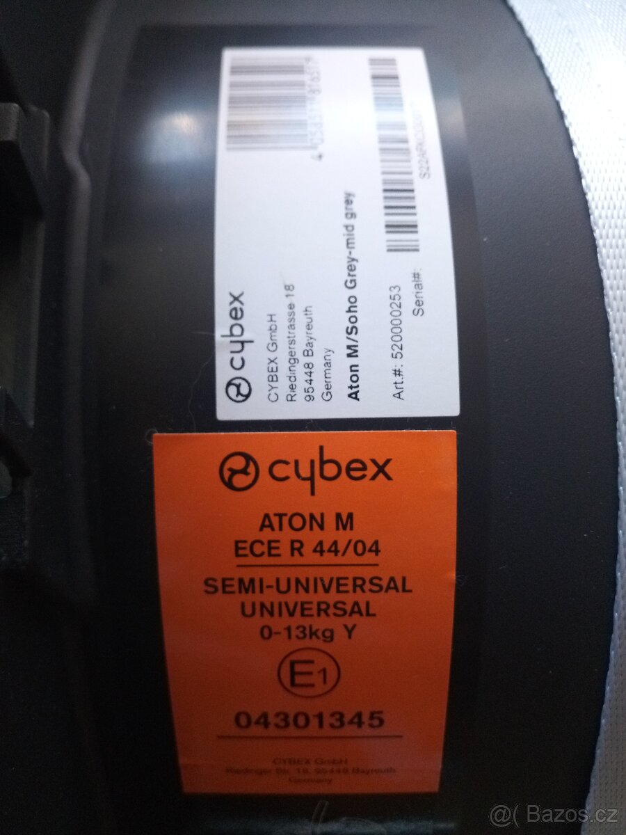 Cybex ATON M - minimálně použitá - autosedačka - vajíčko - 6