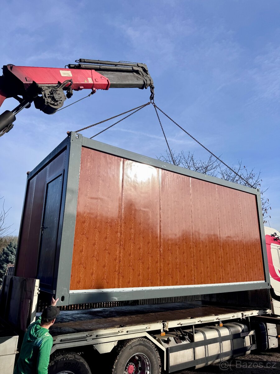STAVEBNÍ KONTEJNER / UNIMOBUŇKA 6 × 3 m – dřevěný, antracit - 6