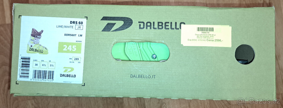 Dětské zeleno-bílé lyžáky Dalbello vel. 38/6.5/5.5 - 6