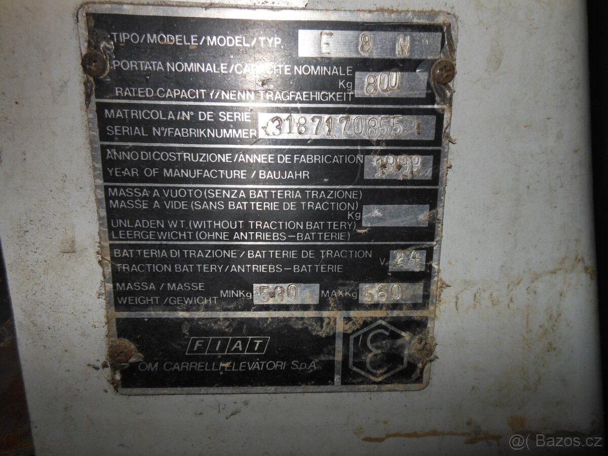 VYSOKOZDVIŽNÝ VOZÍK FIAT E8N - 6